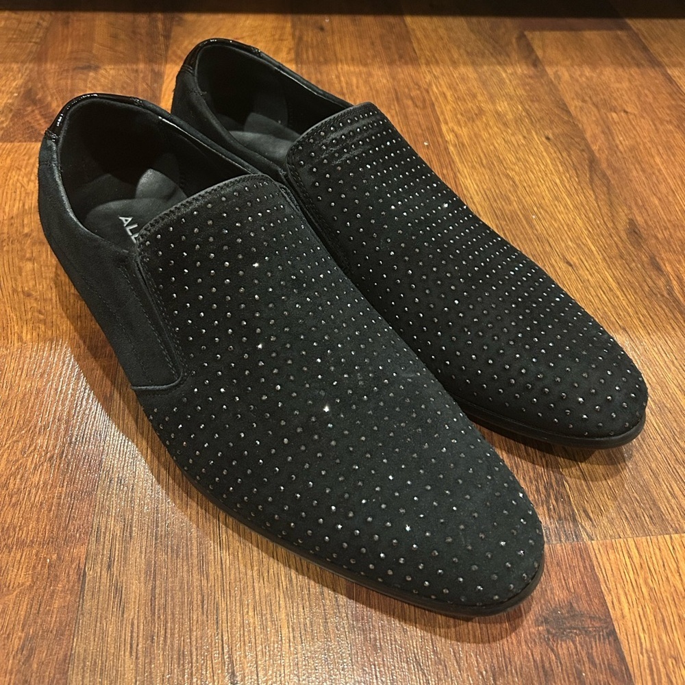Aldo Qirarien Men’s Dress Shoes with Rhinestones Black Size 10.5